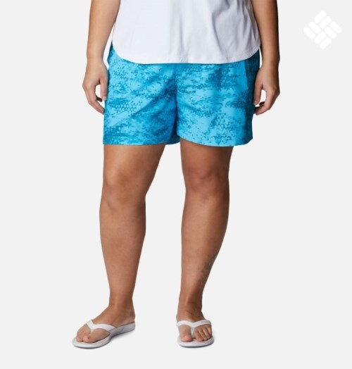 Columbia PFG Tidal II Shorts Dame Blå | Plus Size 04126G